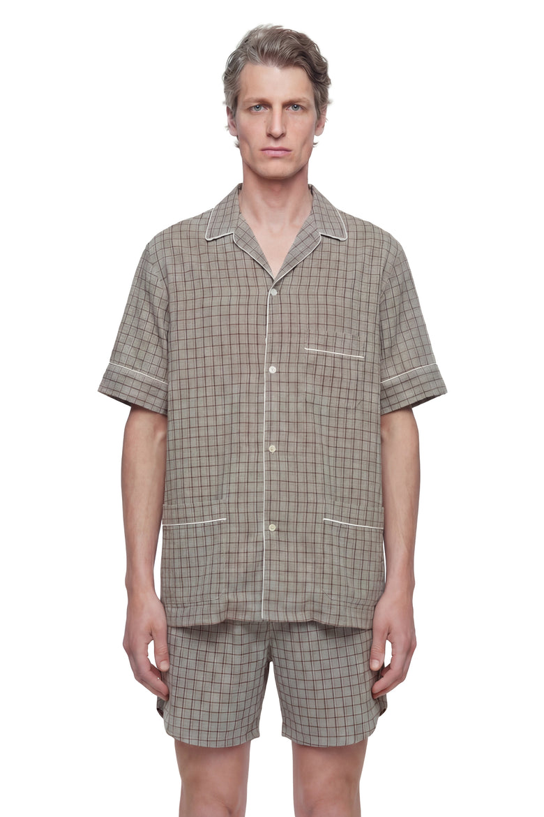 Viscose Linen Check Shirt