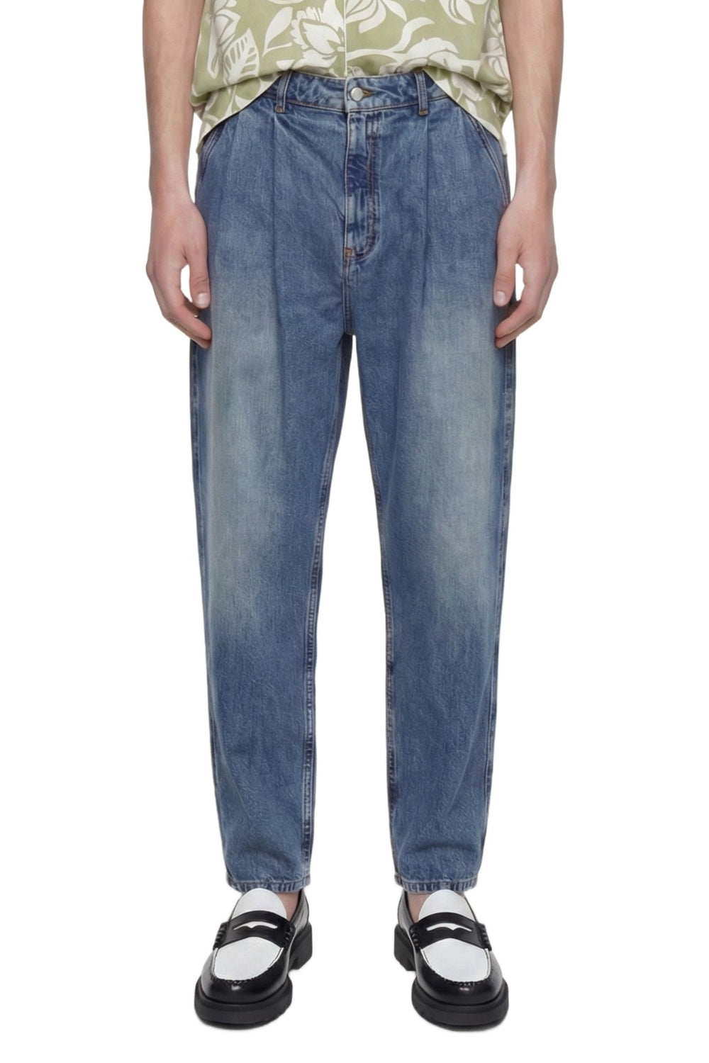 HED MAYNER Pleated Denim Pants man