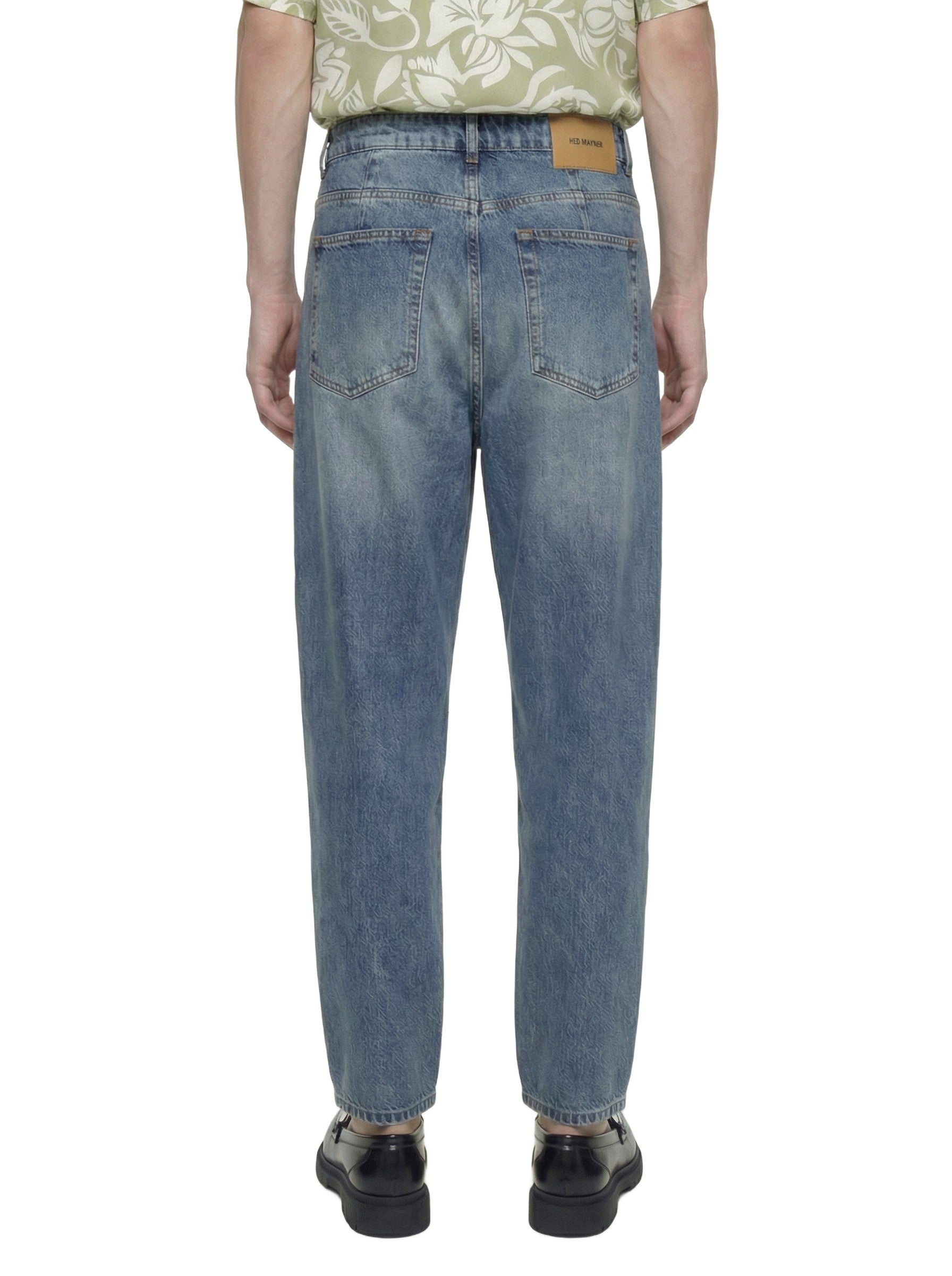 Pleated Denim Pants