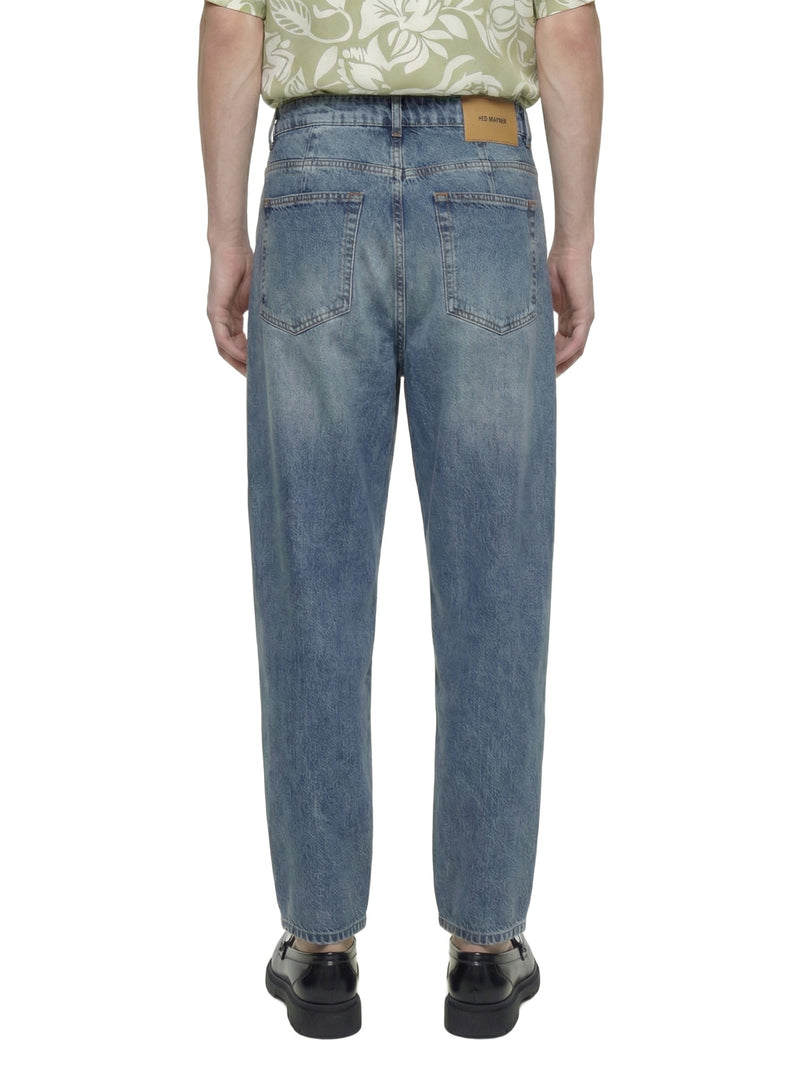 Pleated Denim Pants