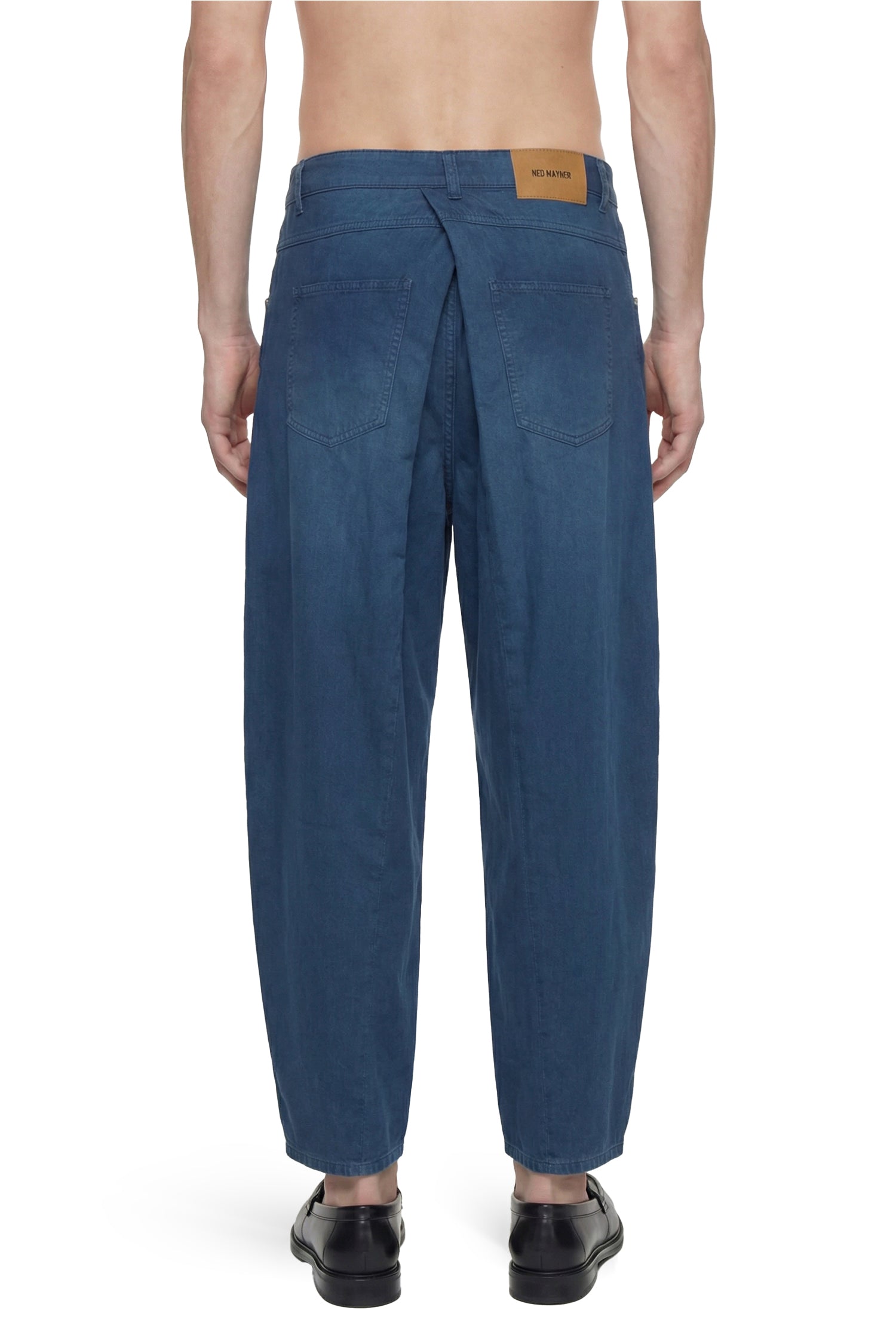 Pleated Denim Pants