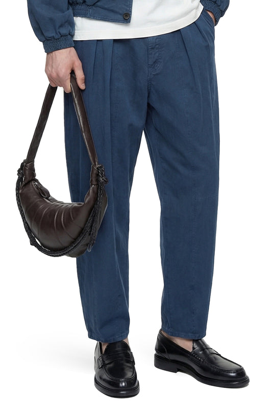 Pleated Denim Pants