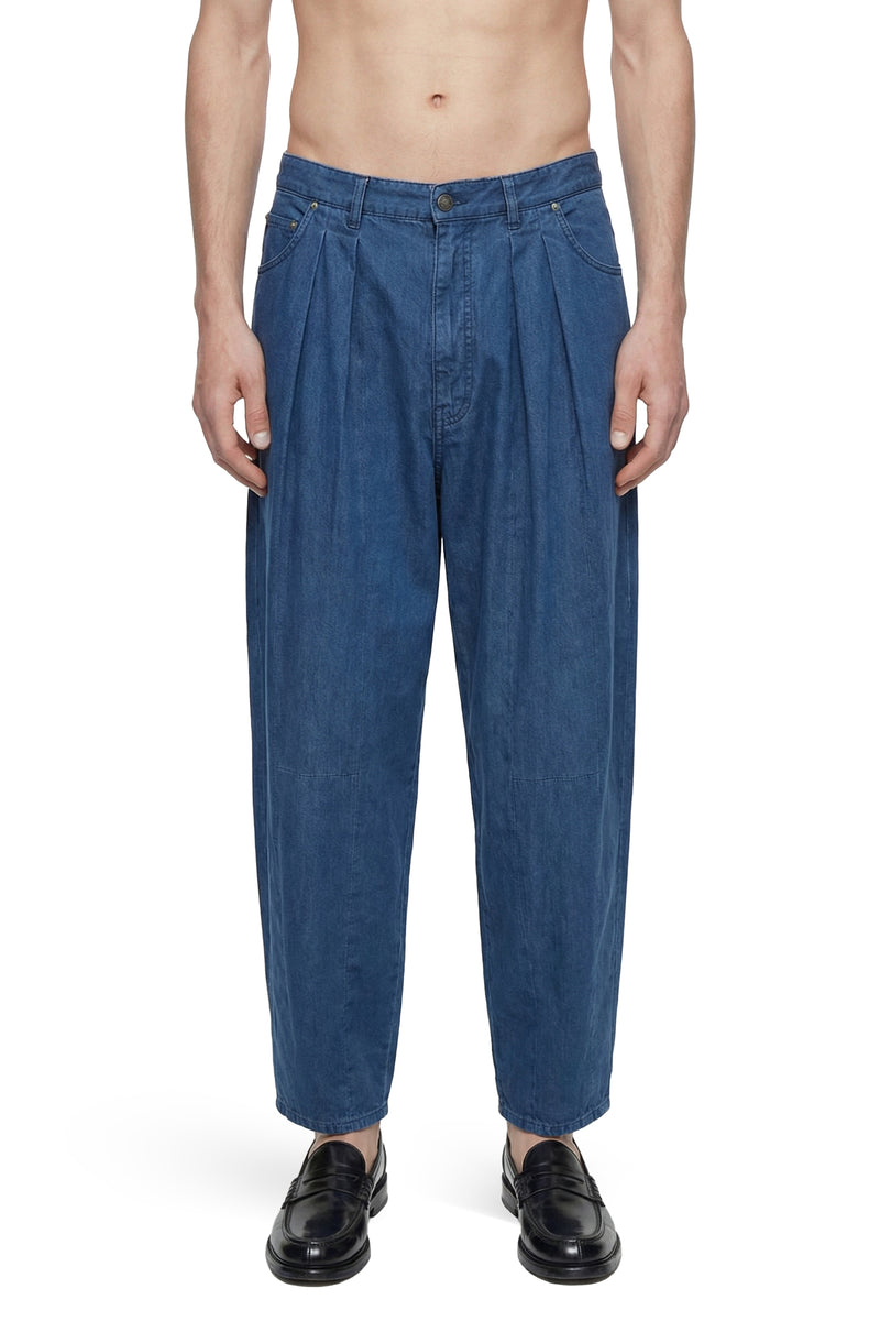 Pleated Denim Pants