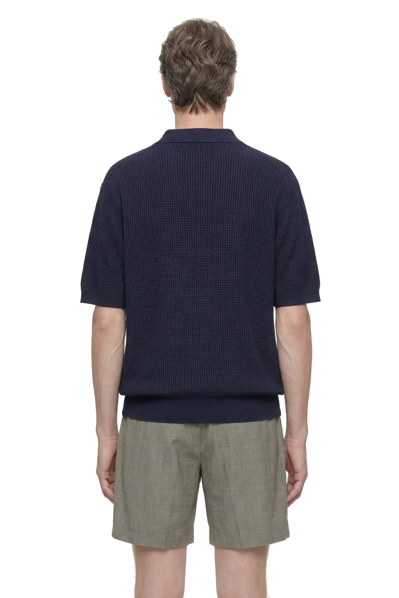 Honeycomb Knit Polo