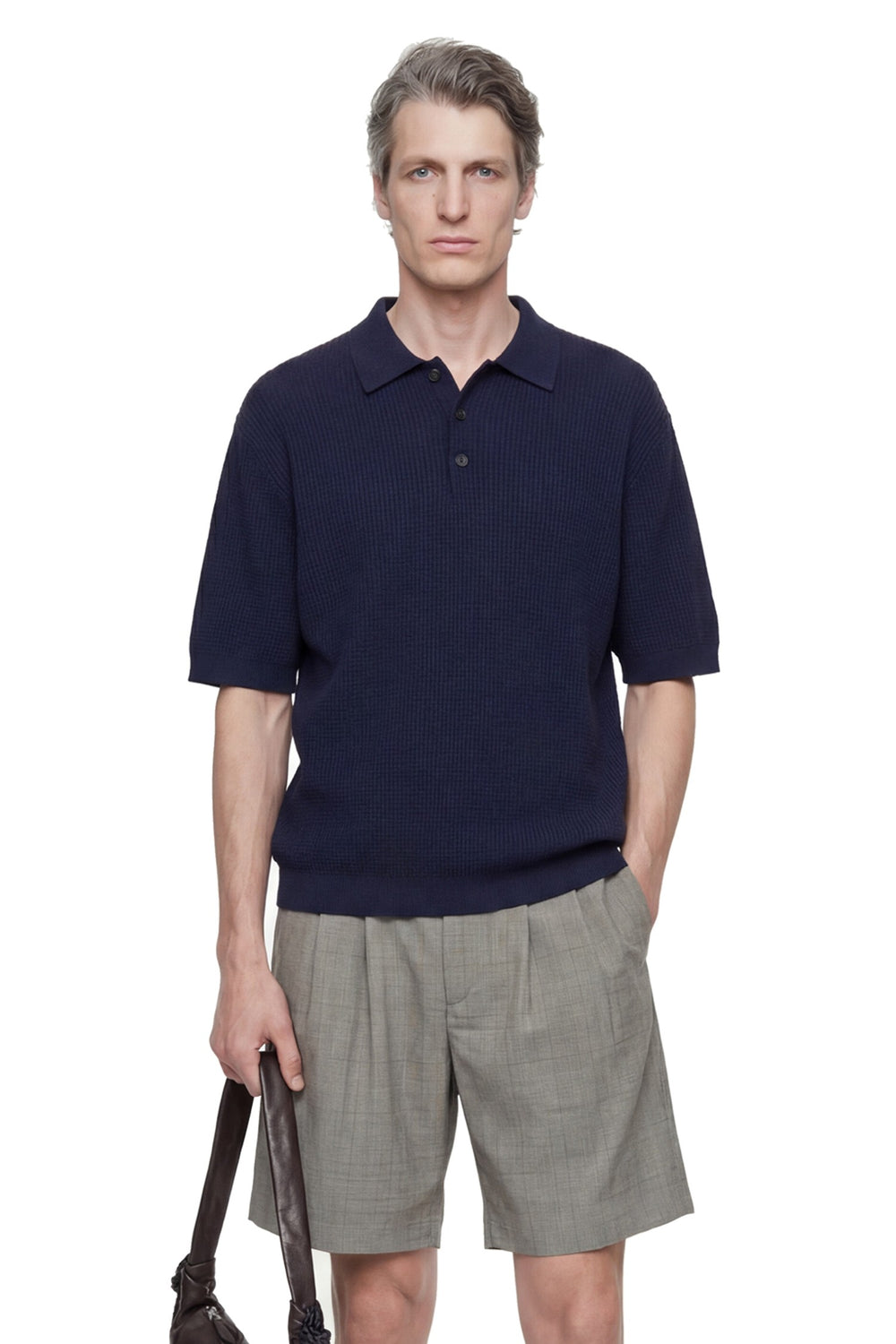HED MAYNER Honeycomb Knit Polo man