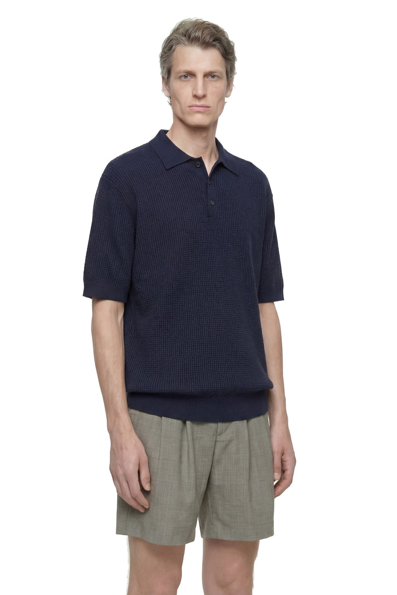HED MAYNER Honeycomb Knit Polo man