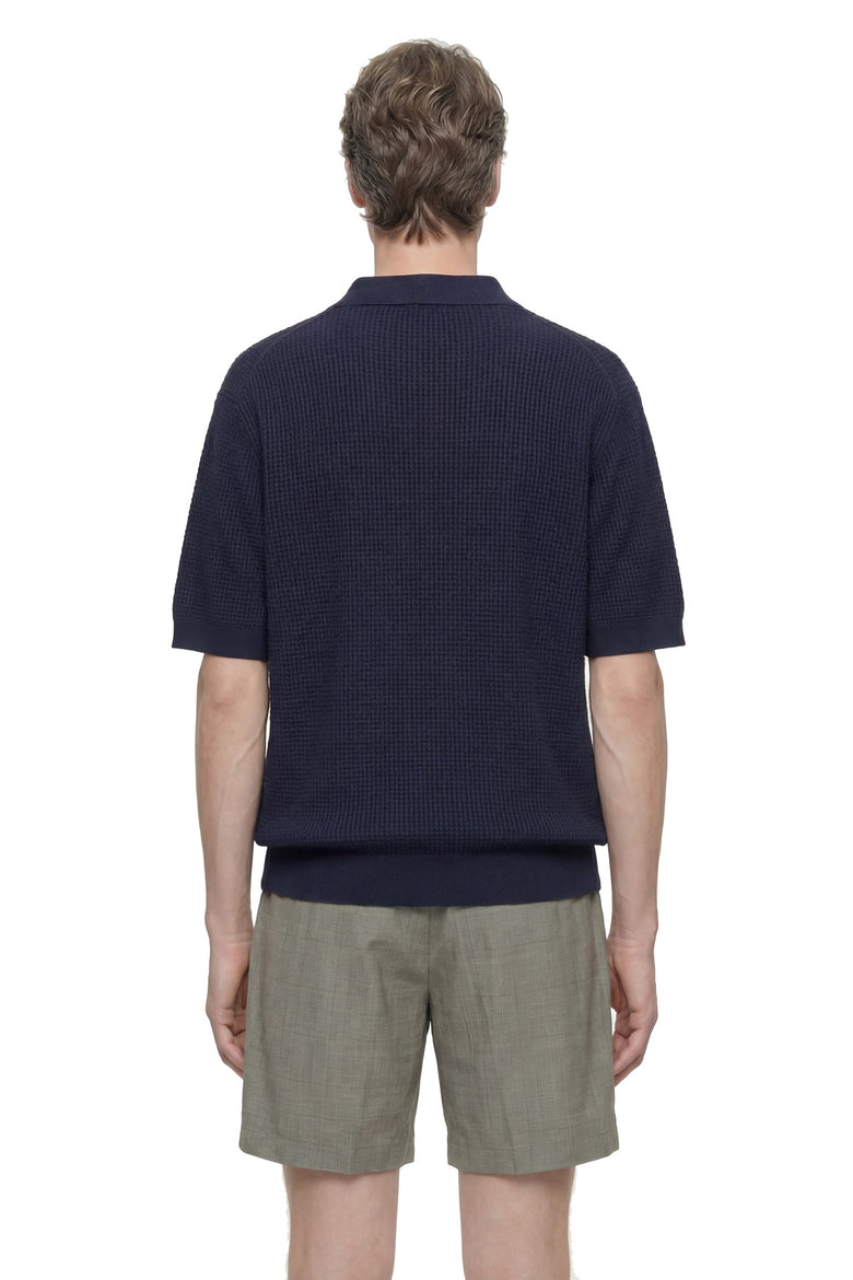 HED MAYNER Honeycomb Knit Polo man