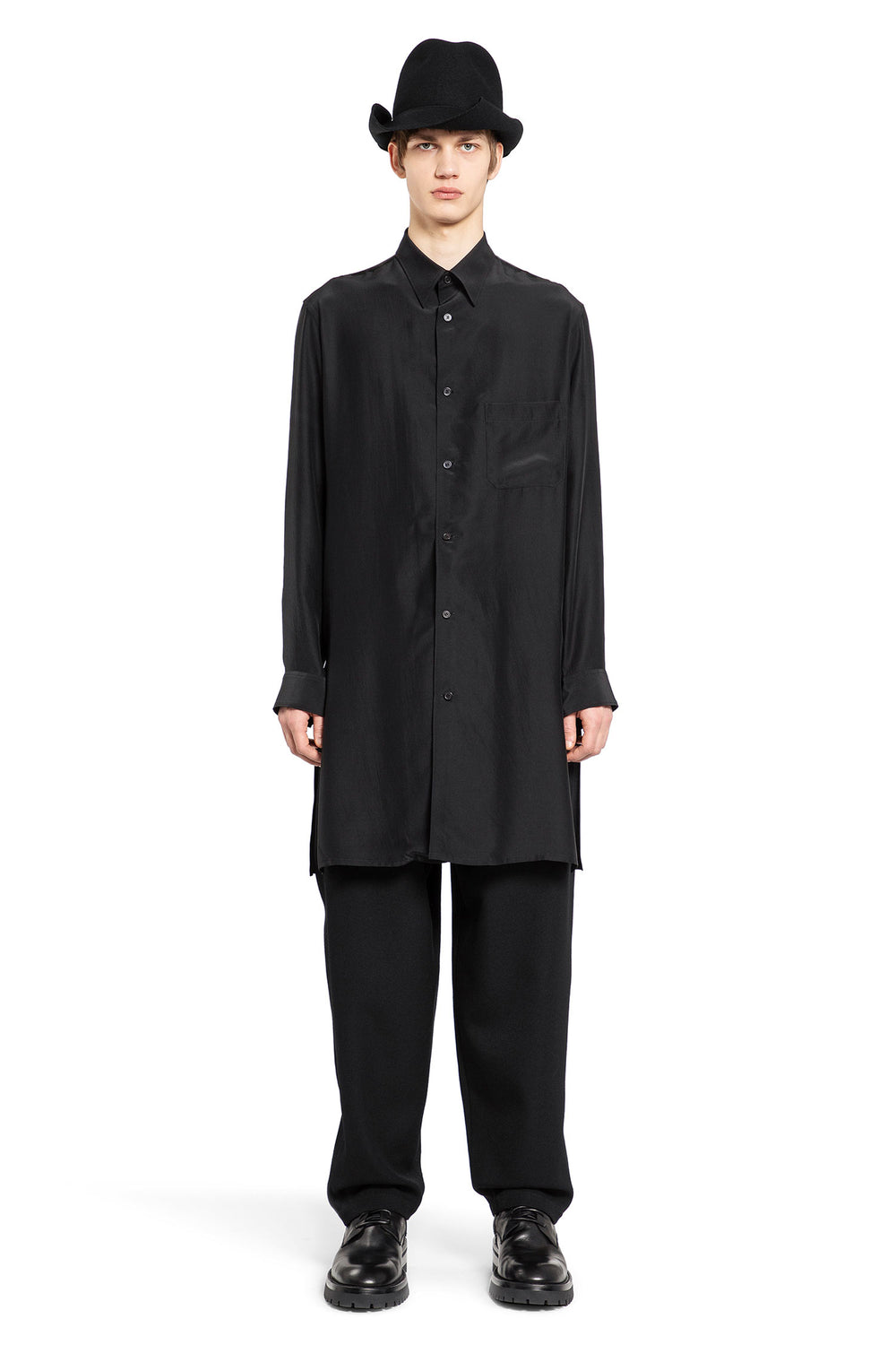 YOHJI YAMAMOTO MAN BLACK SHIRTS