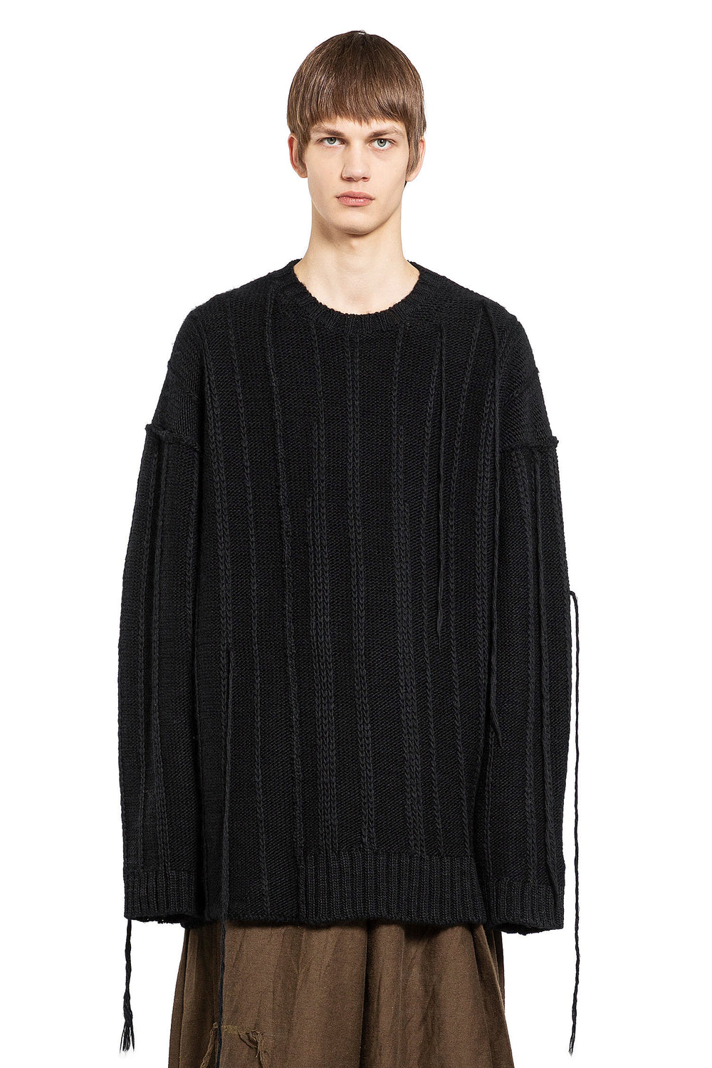 YOHJI YAMAMOTO MAN BLACK KNITWEAR