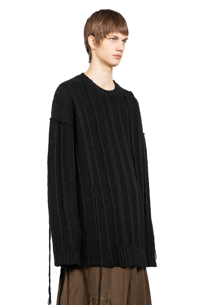 YOHJI YAMAMOTO MAN BLACK KNITWEAR