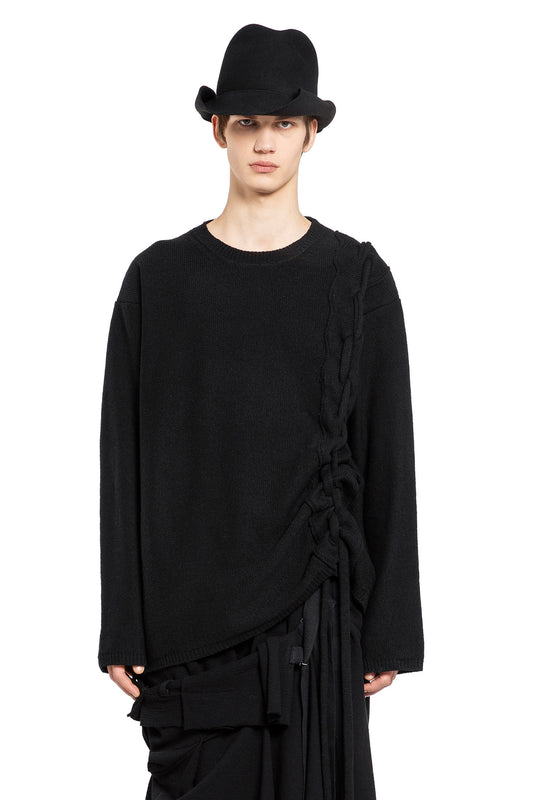 YOHJI YAMAMOTO MAN BLACK KNITWEAR