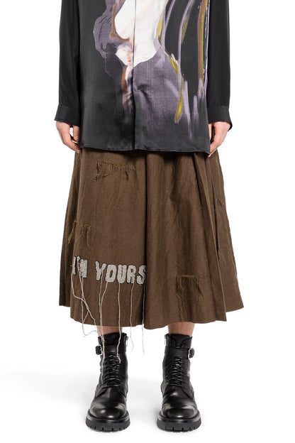 Antonioli YOHJI YAMAMOTO MAN BROWN SHORTS & SKIRTS