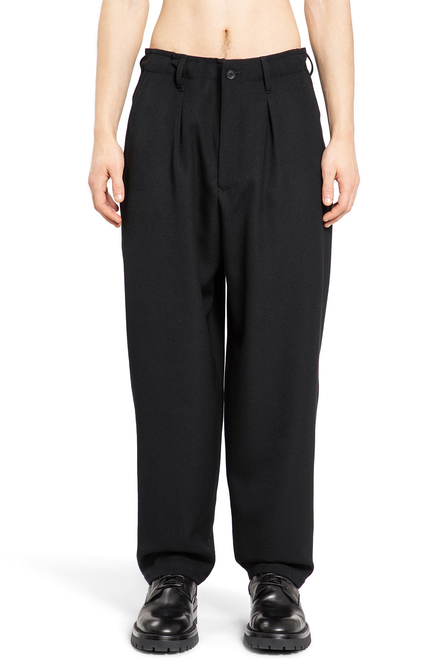 YOHJI YAMAMOTO MAN BLACK TROUSERS