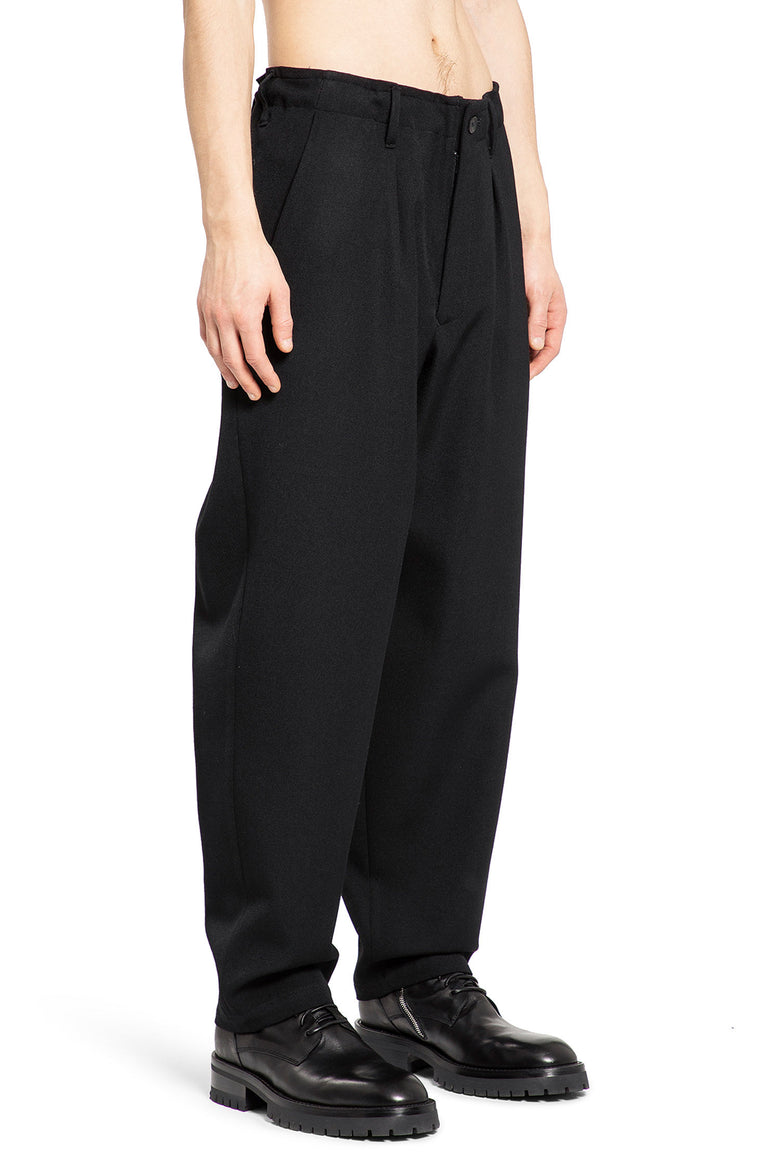 YOHJI YAMAMOTO MAN BLACK TROUSERS