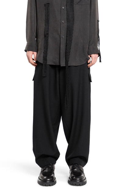 YOHJI YAMAMOTO MAN BLACK TROUSERS