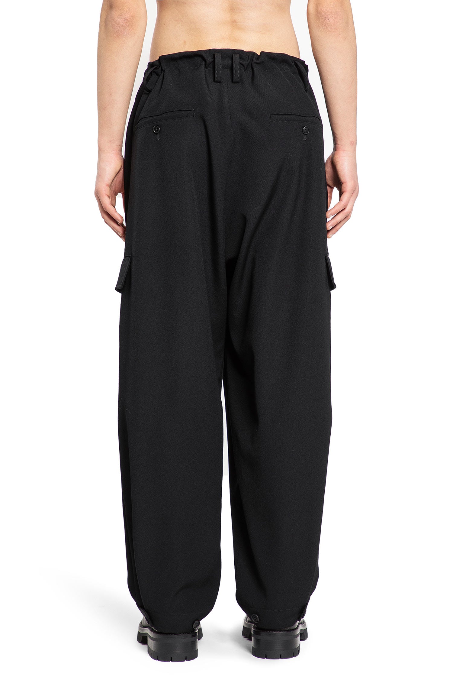 YOHJI YAMAMOTO MAN BLACK TROUSERS