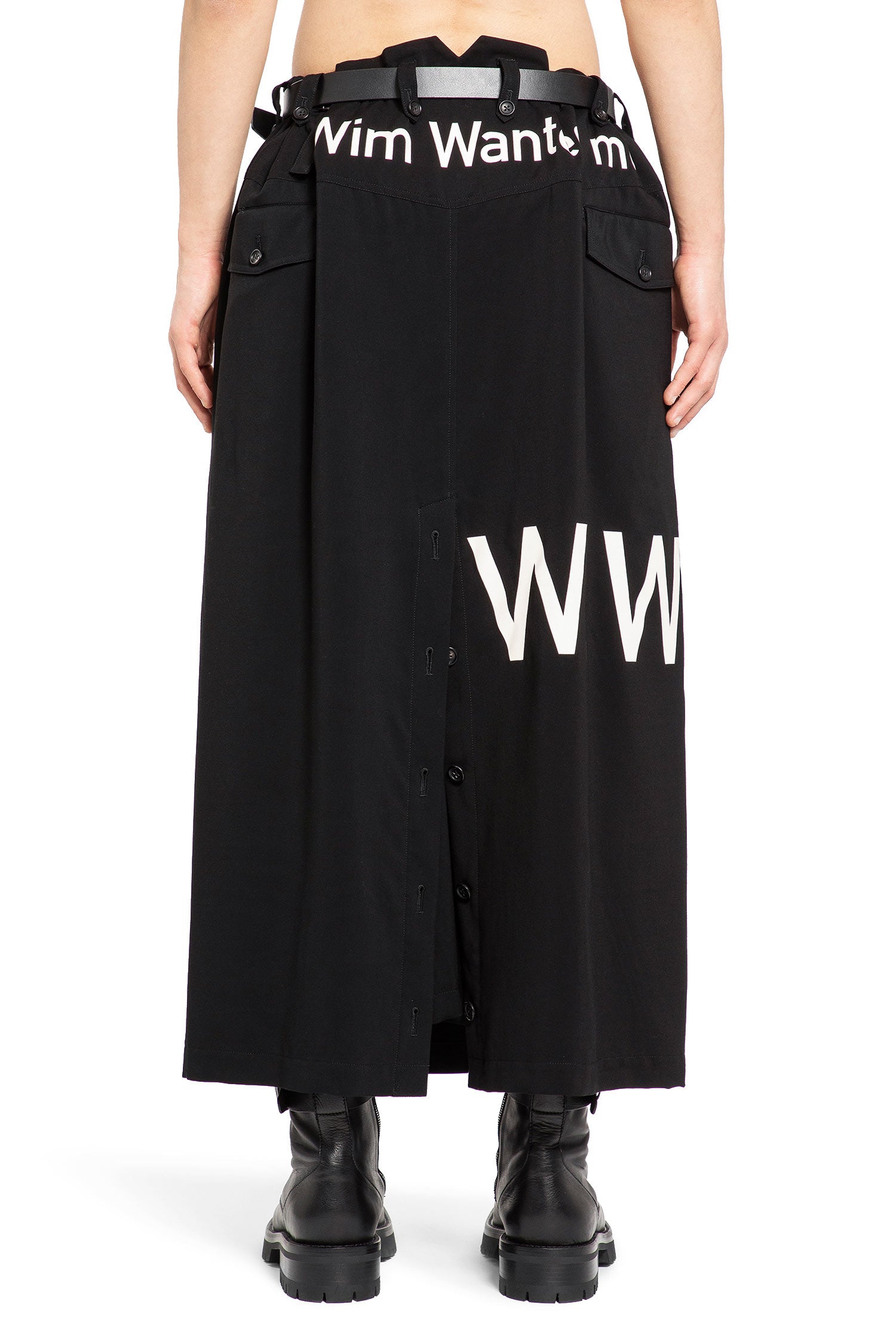 YOHJI YAMAMOTO MAN BLACK SHORTS & SKIRTS