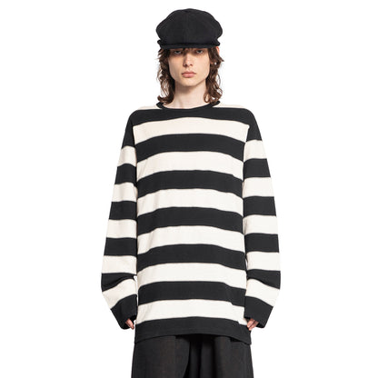 YOHJI YAMAMOTO MAN BLACK&WHITE T-SHIRTS & TANK TOPS