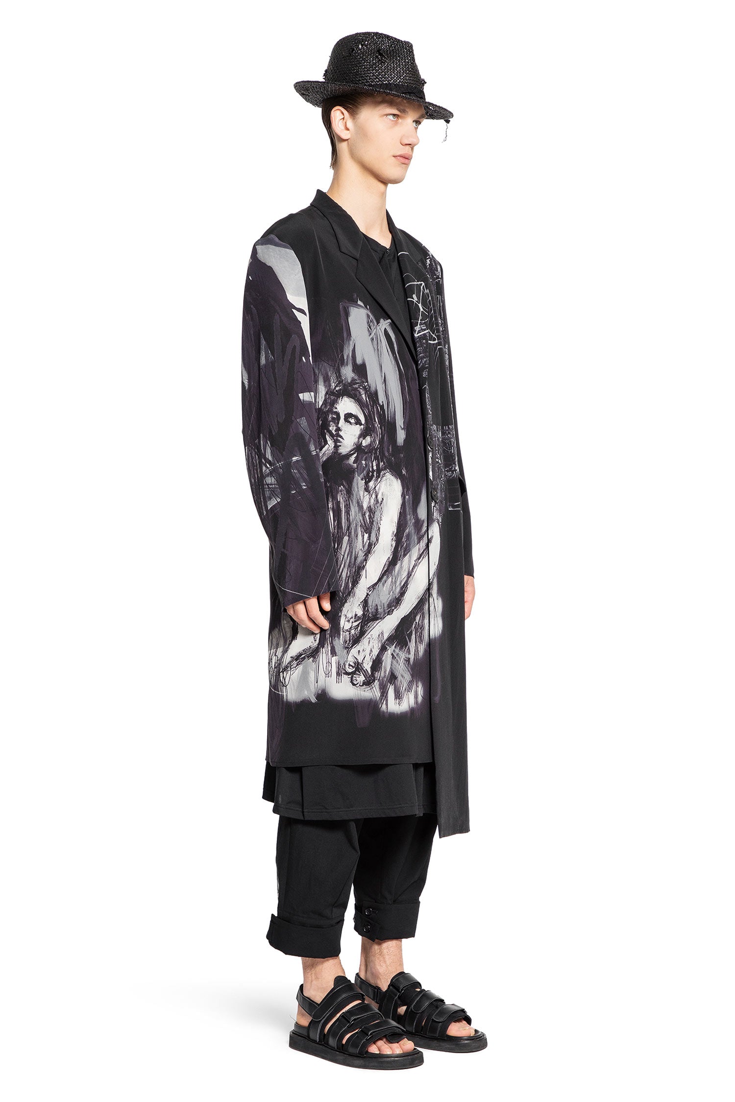 YOHJI YAMAMOTO MAN BLACK&WHITE COATS