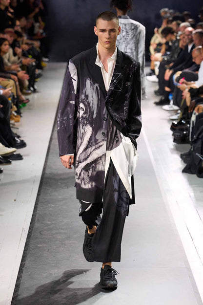 YOHJI YAMAMOTO MAN BLACK&WHITE COATS