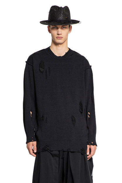 YOHJI YAMAMOTO MAN BLACK KNITWEAR