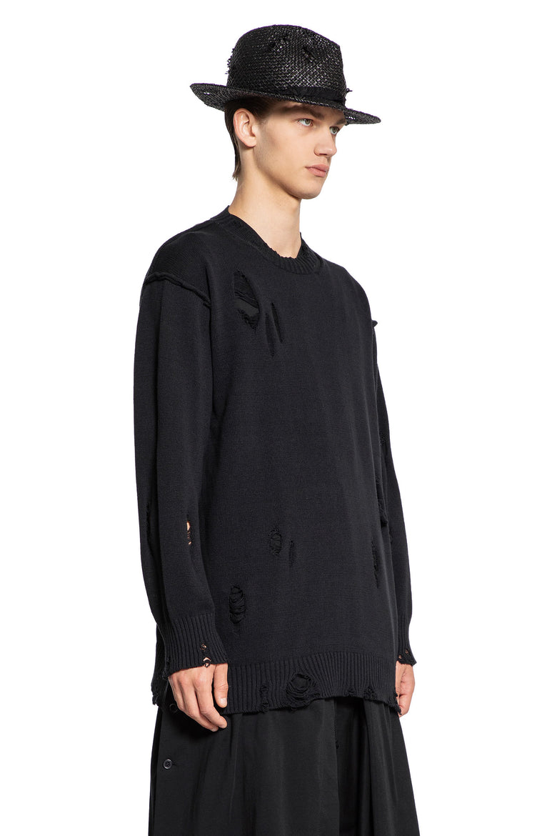 YOHJI YAMAMOTO MAN BLACK KNITWEAR