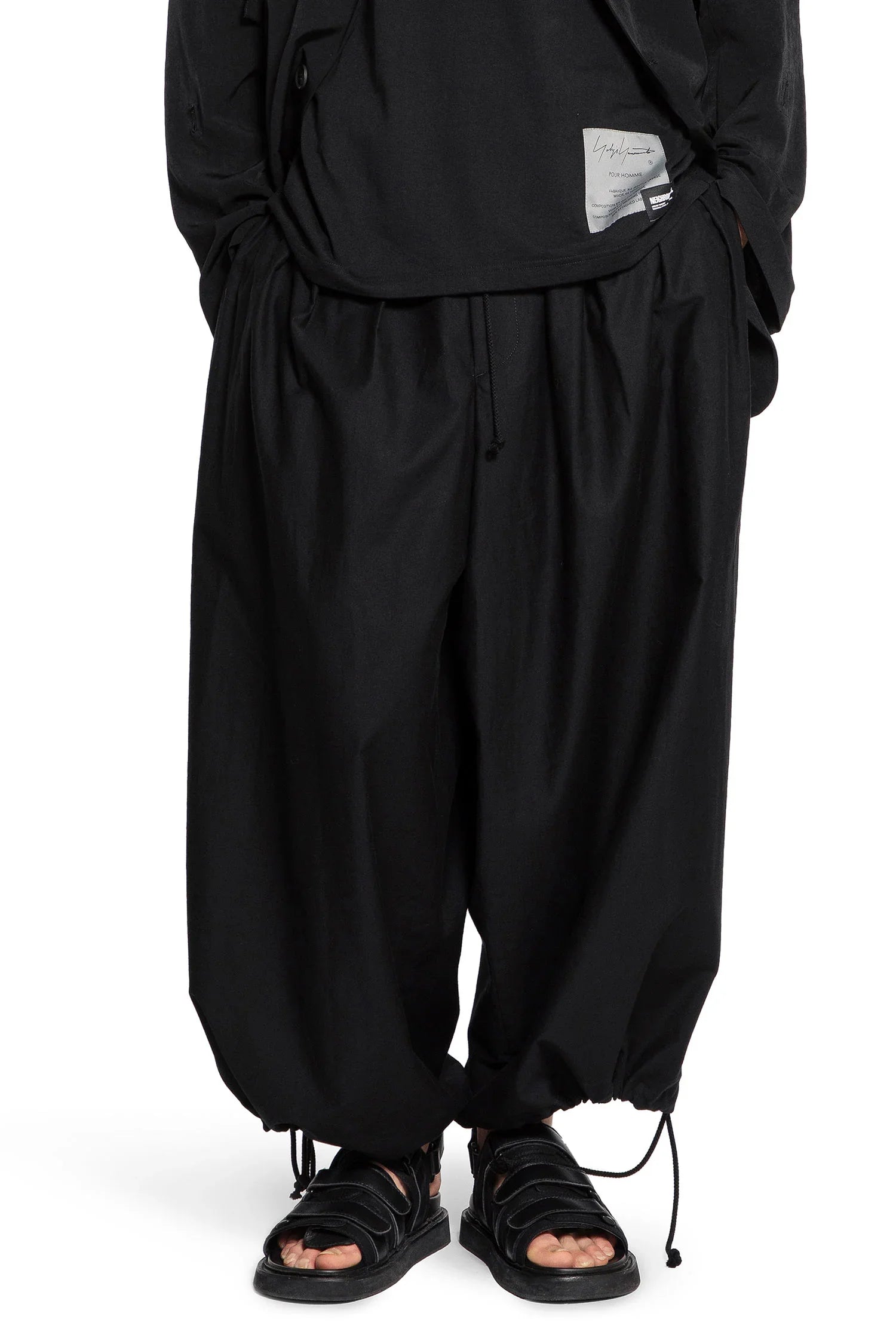 YOHJI YAMAMOTO MAN BLACK TROUSERS - Antonioli.eu