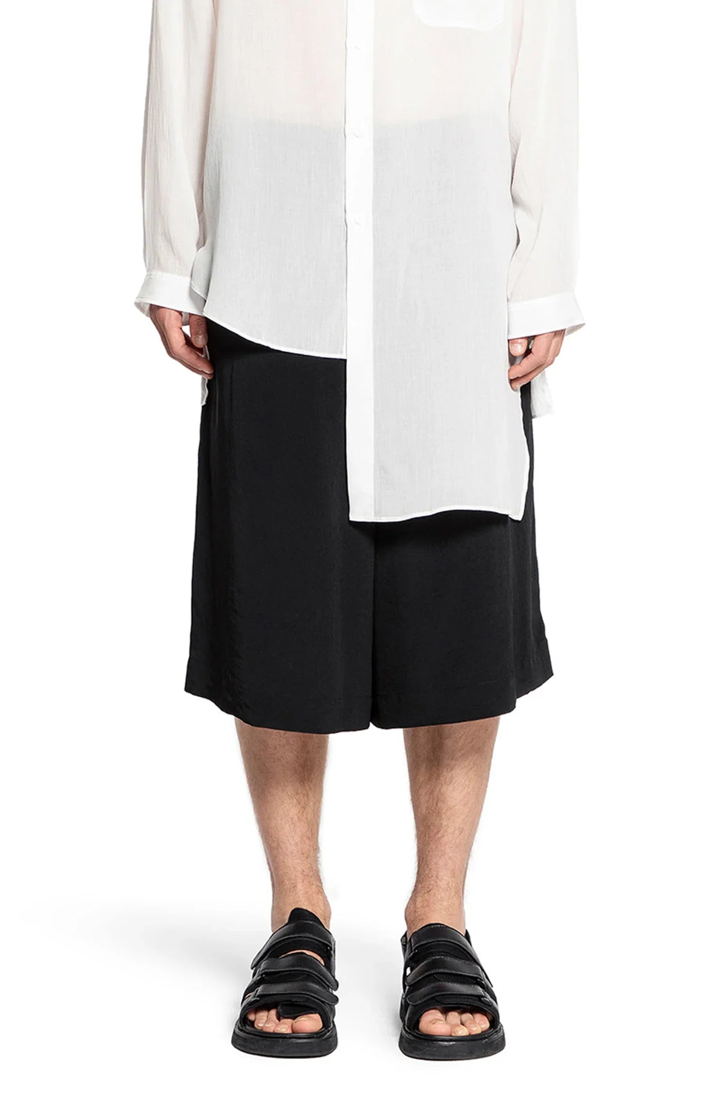 YOHJI YAMAMOTO MAN BLACK SHORTS & SKIRTS - Antonioli.eu