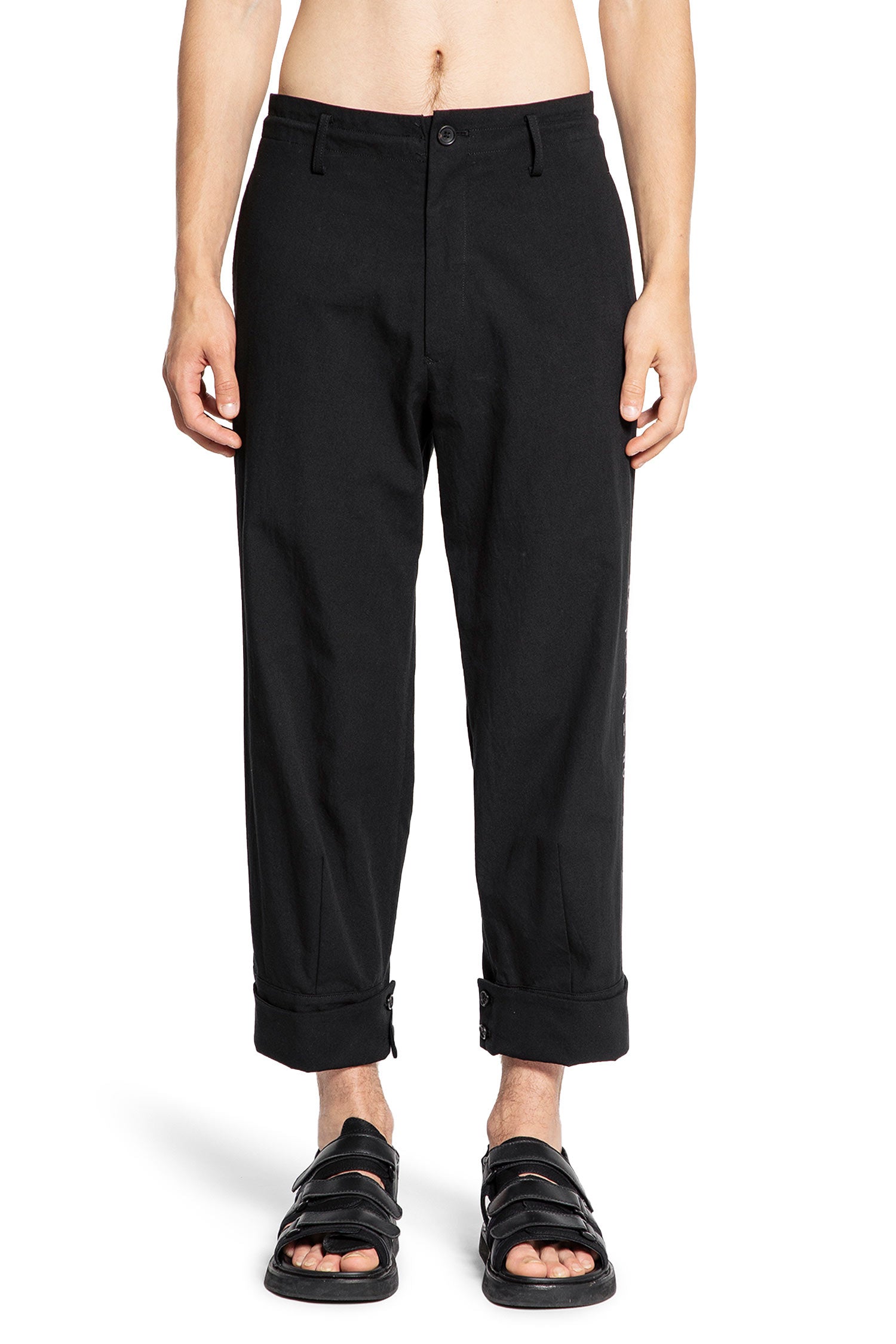 YOHJI YAMAMOTO MAN BLACK TROUSERS