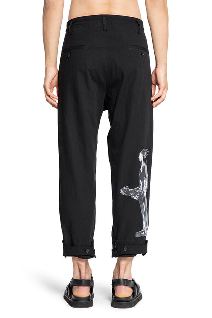 YOHJI YAMAMOTO MAN BLACK TROUSERS