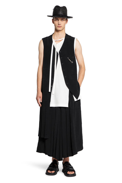 YOHJI YAMAMOTO MAN WHITE T-SHIRTS & TANK TOPS