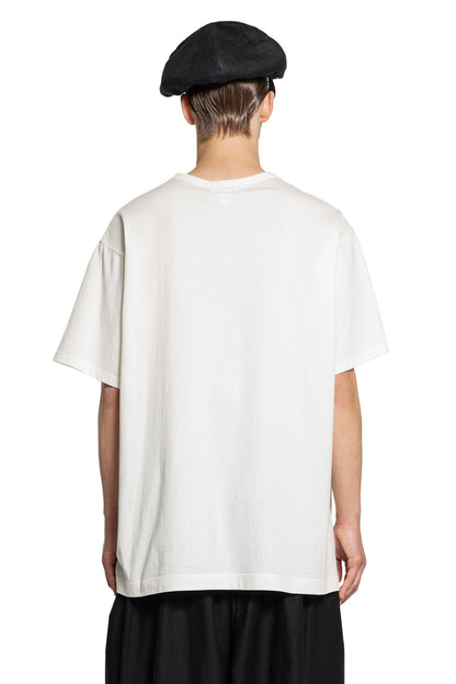 YOHJI YAMAMOTO MAN WHITE T-SHIRTS & TANK TOPS