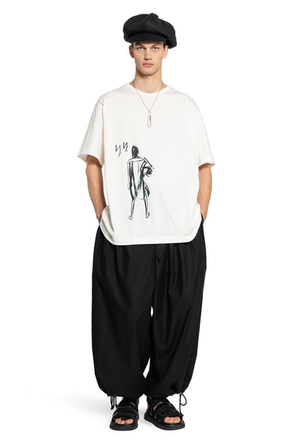 YOHJI YAMAMOTO MAN WHITE T-SHIRTS & TANK TOPS