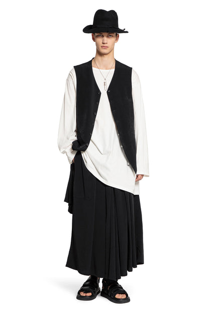 YOHJI YAMAMOTO MAN WHITE T-SHIRTS & TANK TOPS