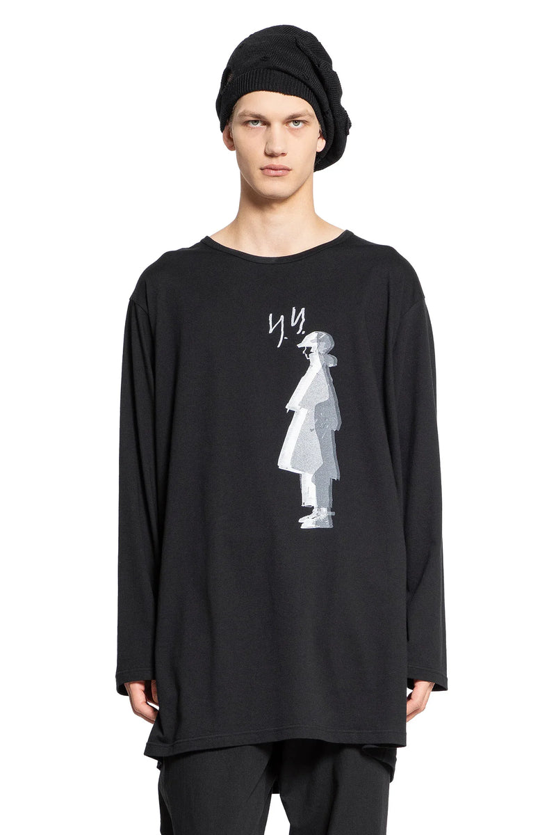 YOHJI YAMAMOTO MAN BLACK T-SHIRTS & TANK TOPS - Antonioli.eu