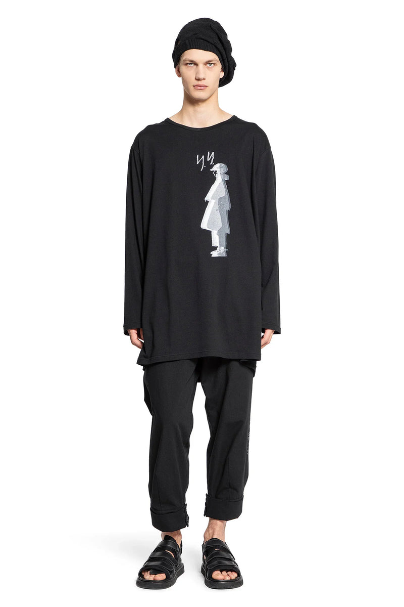 YOHJI YAMAMOTO MAN BLACK T-SHIRTS & TANK TOPS - Antonioli.eu