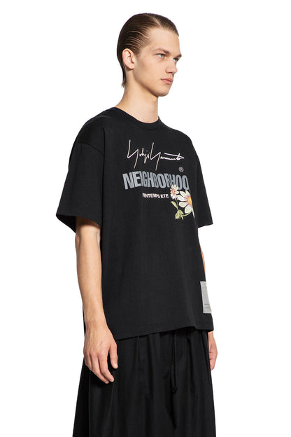 YOHJI YAMAMOTO MAN BLACK T-SHIRTS & TANK TOPS