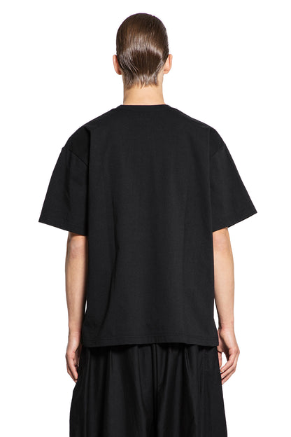 YOHJI YAMAMOTO MAN BLACK T-SHIRTS & TANK TOPS