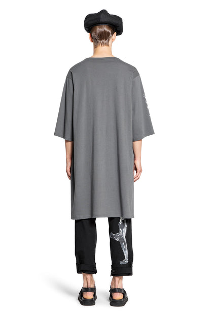 YOHJI YAMAMOTO MAN GREY T-SHIRTS & TANK TOPS