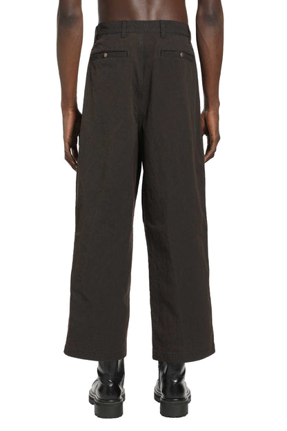 Pleated Cotton Canvas Trousers