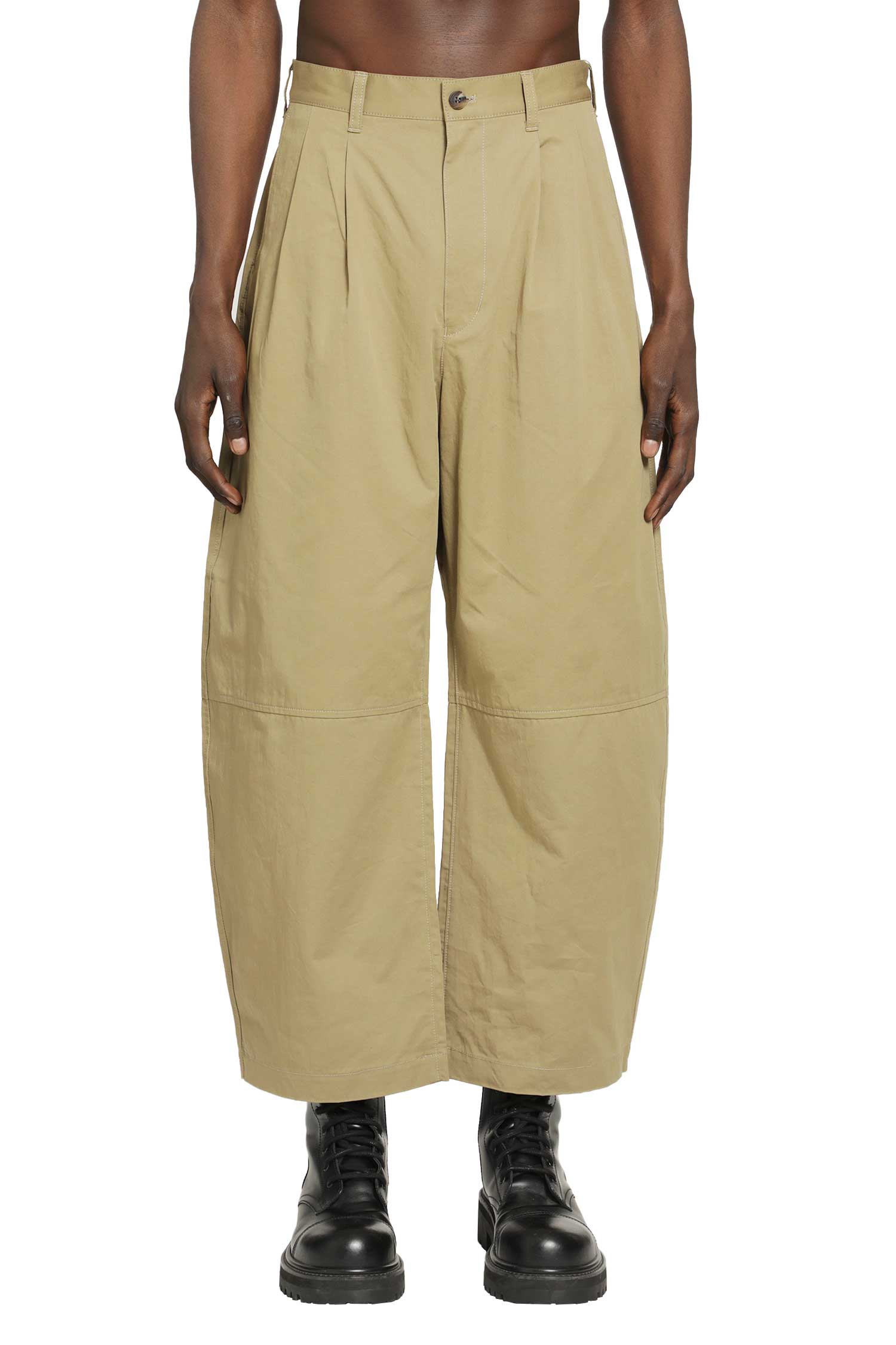 Curved Cotton Linen Chinos