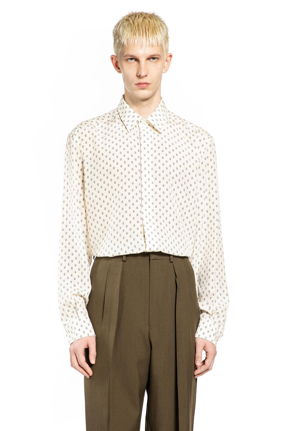 TOM FORD Crepe de Chine Paisley Print Fluid Shirt man