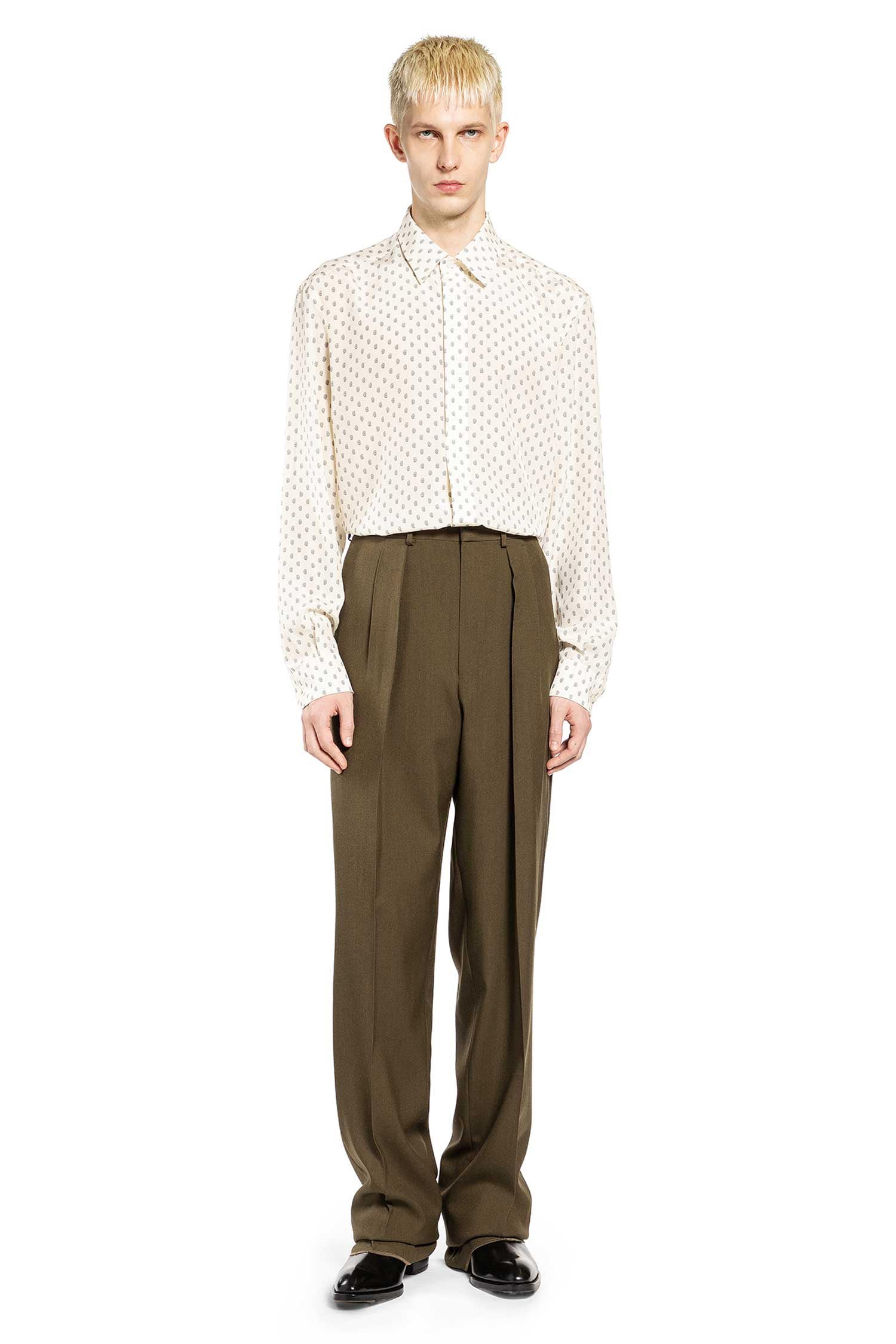 Crepe de Chine Paisley Print Fluid Shirt