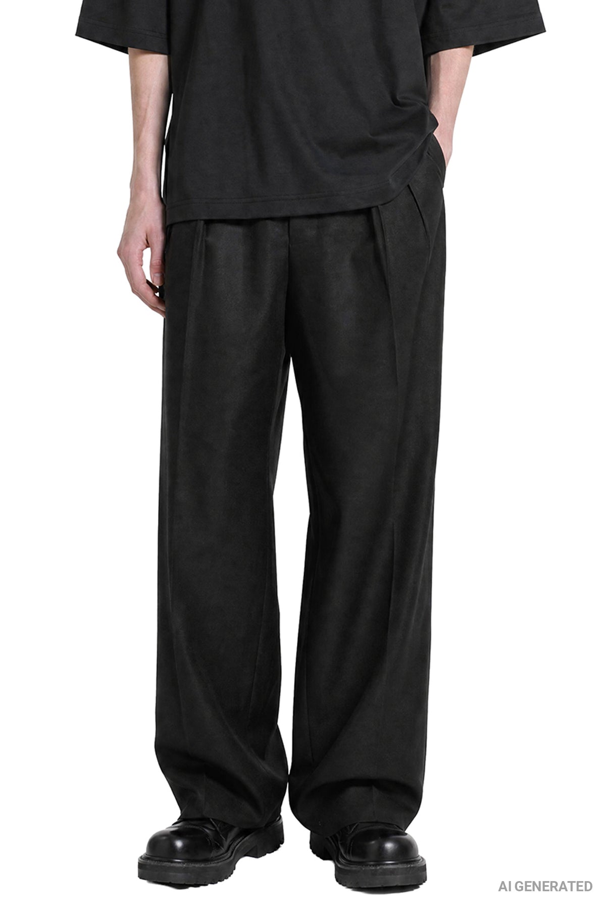 Pleated Wool Trousers