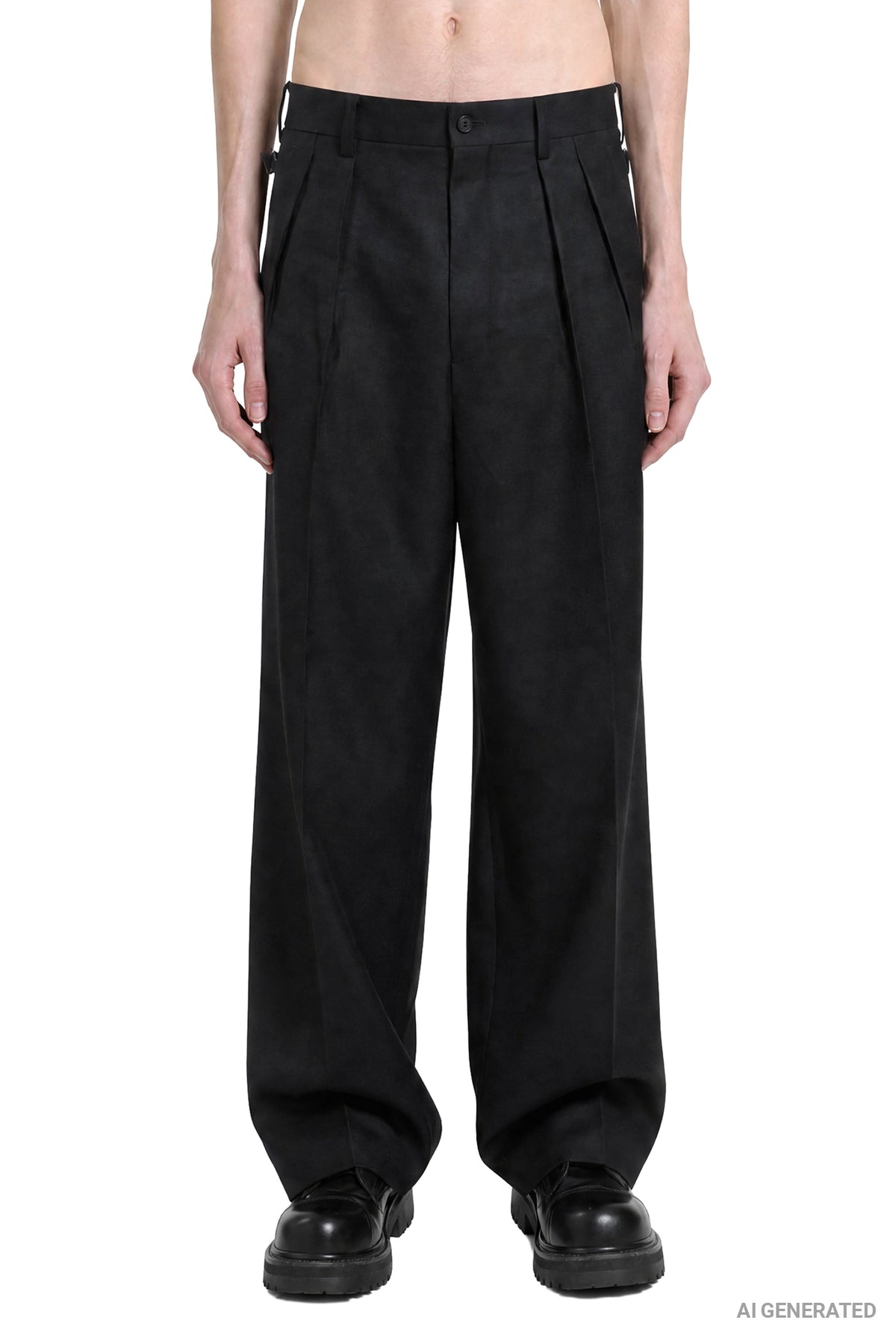 COMME DES GARCONS HOMME Pleated Wool Trousers man