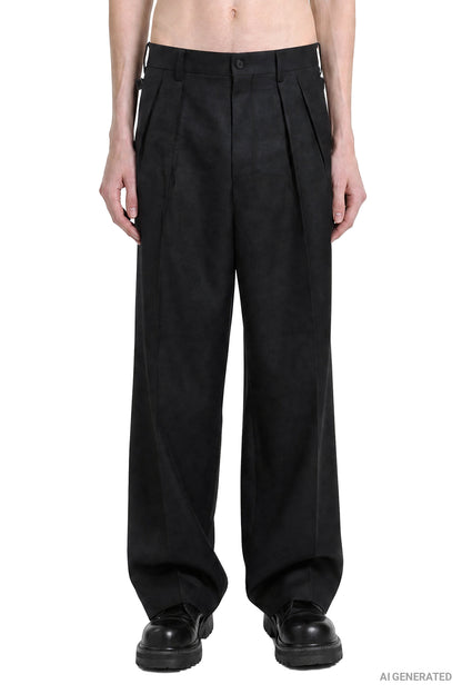 Pleated Wool Trousers