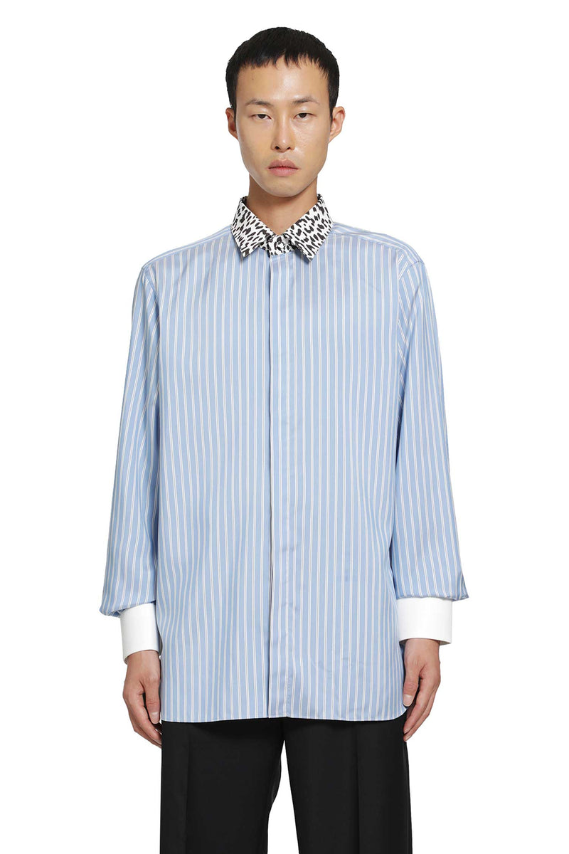 TOM FORD Silk Stripe Contrast Classic Shirt man