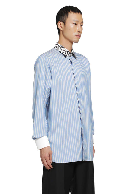 Silk Stripe Contrast Classic Shirt