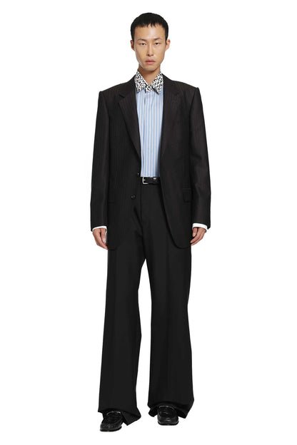 Silk Stripe Contrast Classic Shirt