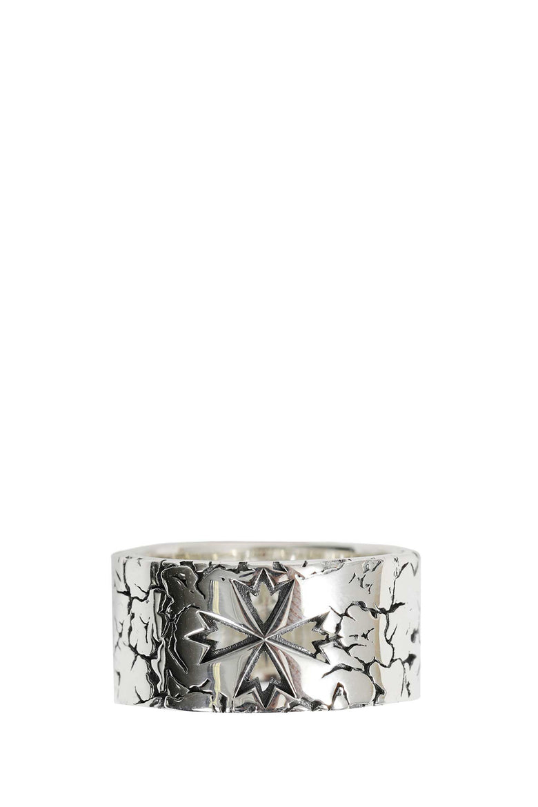 EMANUELE BICOCCHI Logo Cracked Band Ring unisex